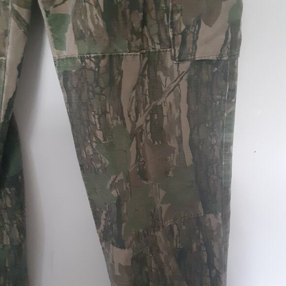 Vintage Walls Mens Outdoor Camo Cargo Pants Size 36x30 Made In USA Double Knee - Picture 2 of 12